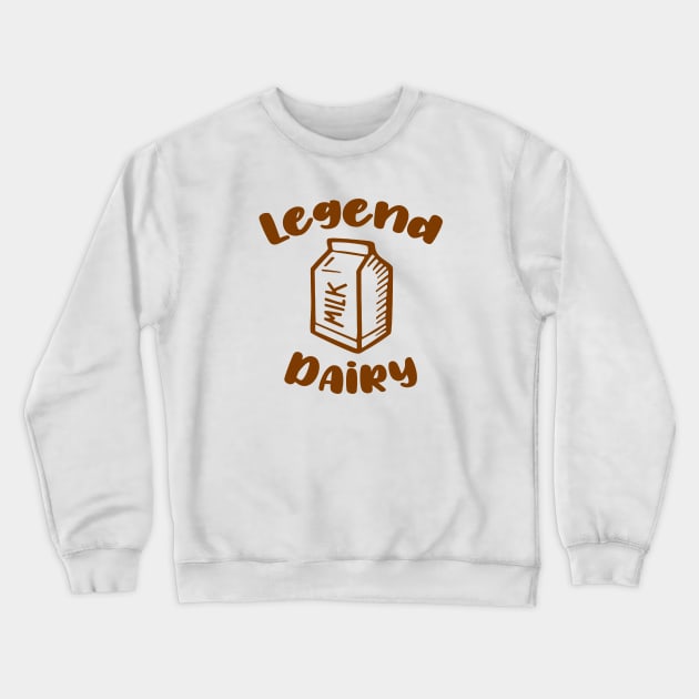 Legend Dairy Chocolate Milk Crewneck Sweatshirt by GreenGuyTeesStore